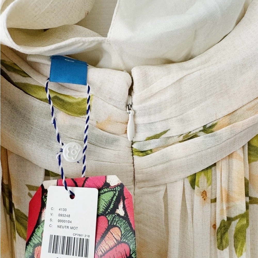 Farm Rio V-Neck Floral Chiffon Maxi Dress, Size S - Picture 11 of 11
